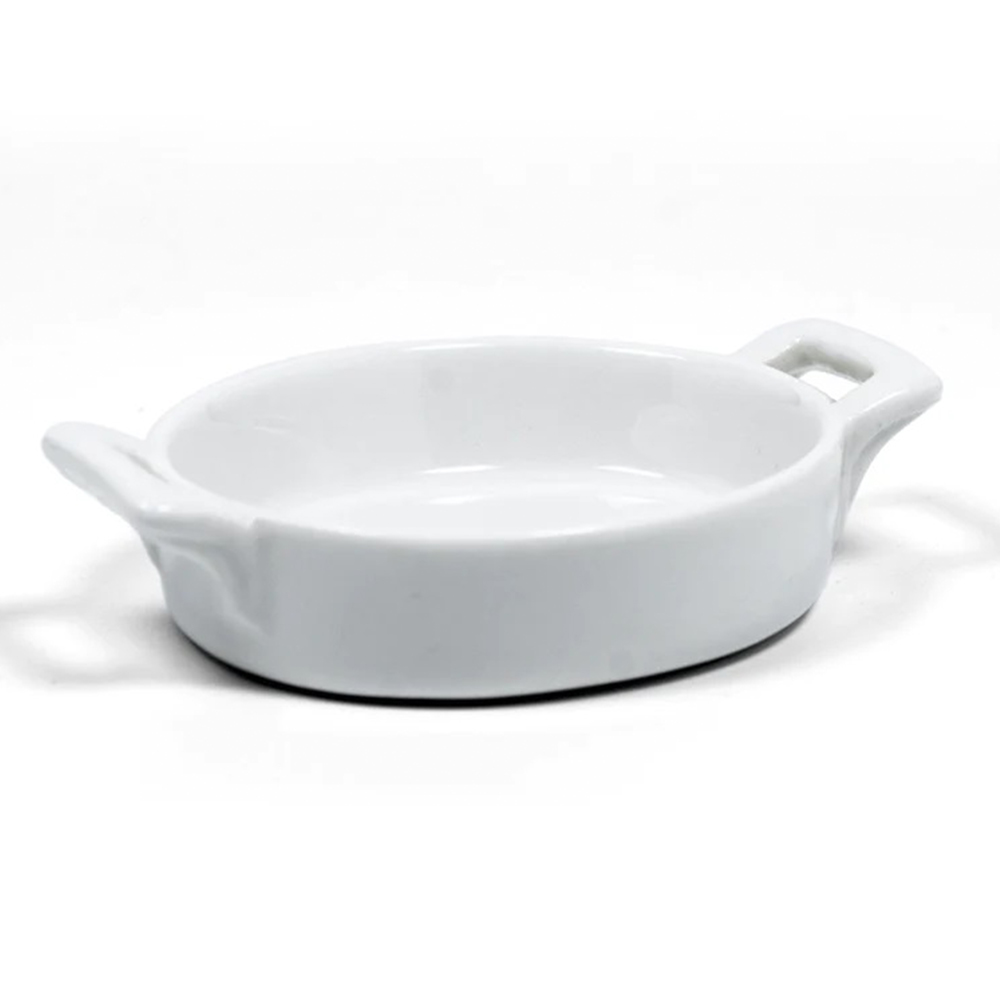 Plato Para Aperitivos De Porcelana C Agarre Pulg Blanco