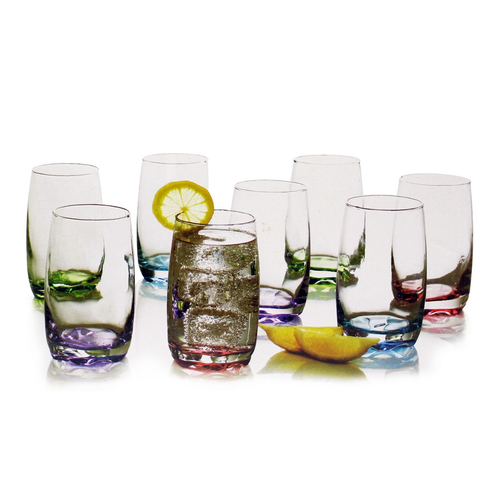 Set de vasos de vidrio 8 pzas