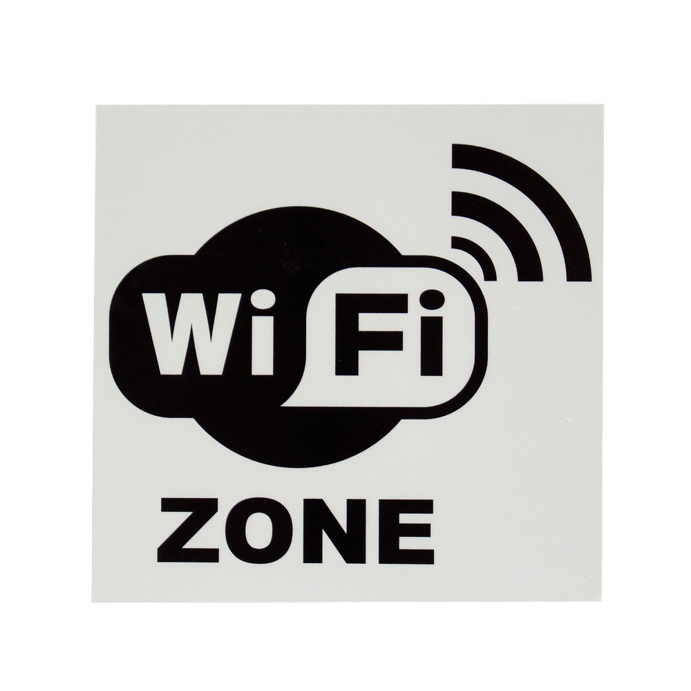 Rótulo wifi zone 20 x 20 cm