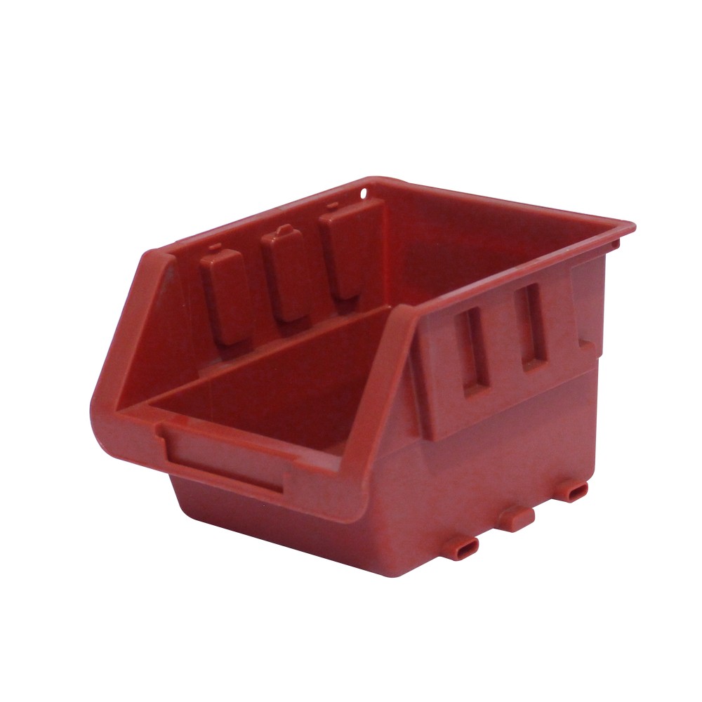Caja plastica bin roja 10x13x8 cm