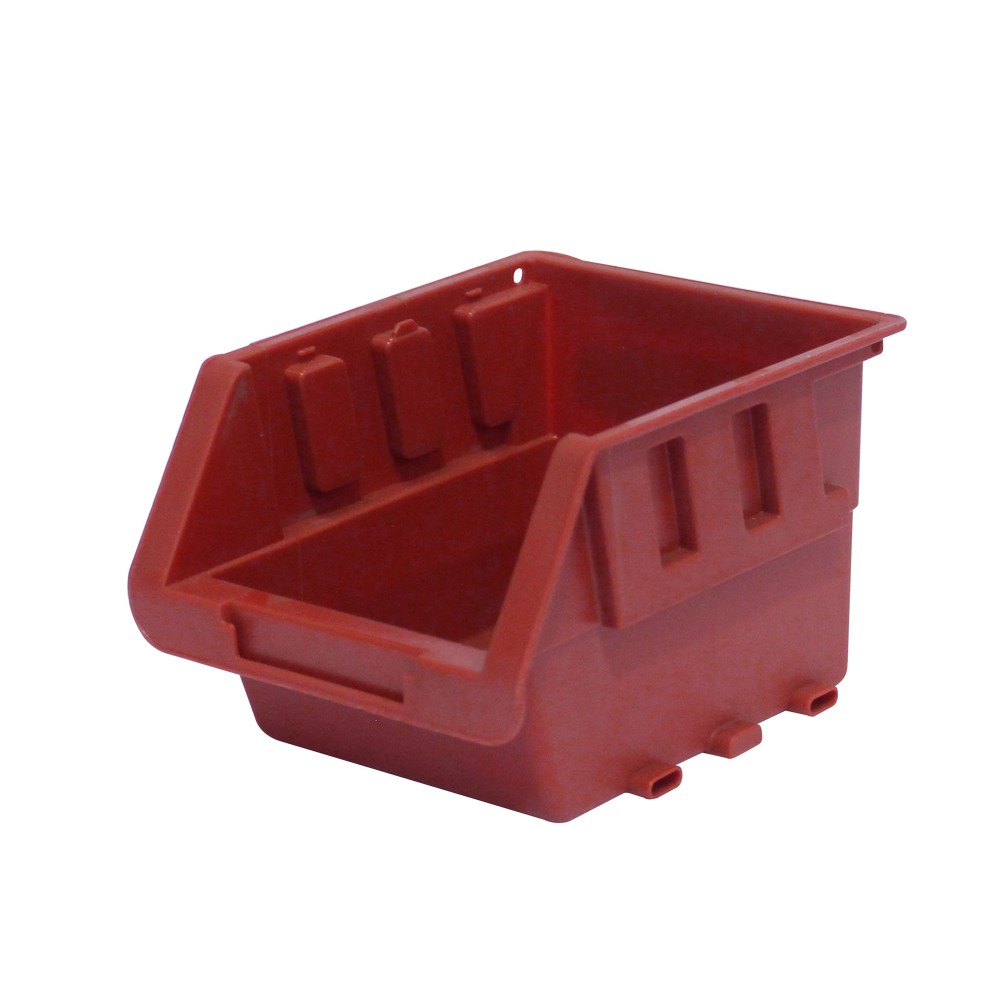 Caja plastica bin roja 16.5 cm x 10.5 cm x 8 cm