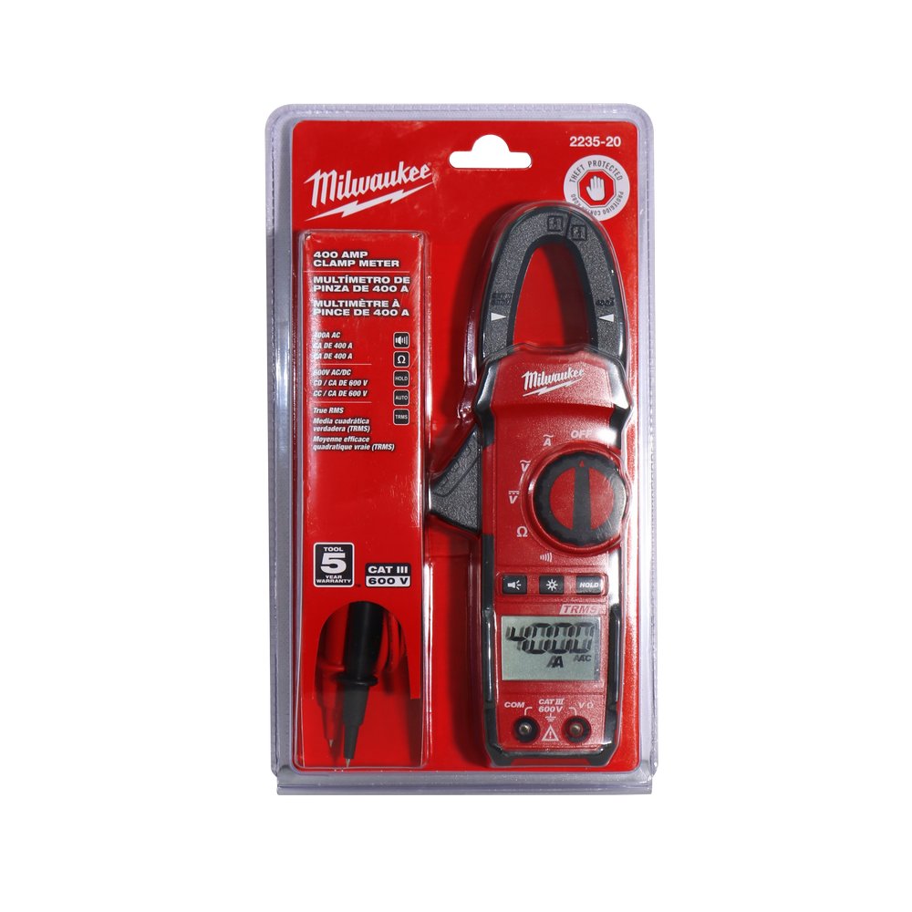 Amperimetro digital 400a milwaukee 223520