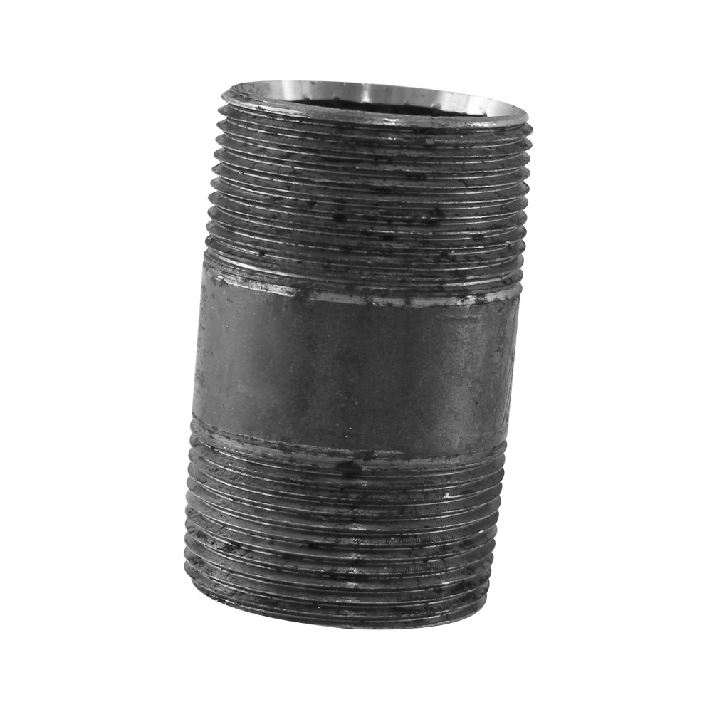 Niple de hierro negro de 1-1/2x3 pulg (38.1 mm x 7.62 cm)