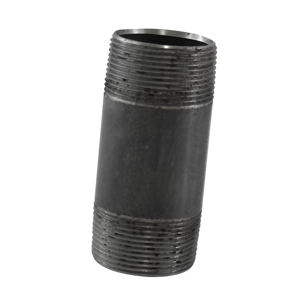 Niple de hierro negro de 1-1/2x4 pulg (38.1 mm x 10.16 cm)