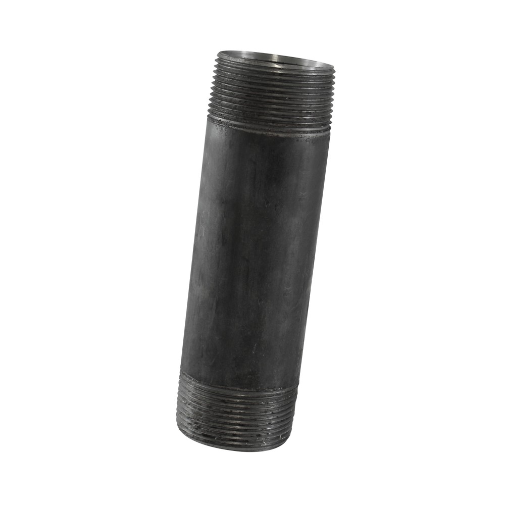 Niple de hierro negro de 1-1/2x6 pulg (38.1 mm x 15.24 cm)