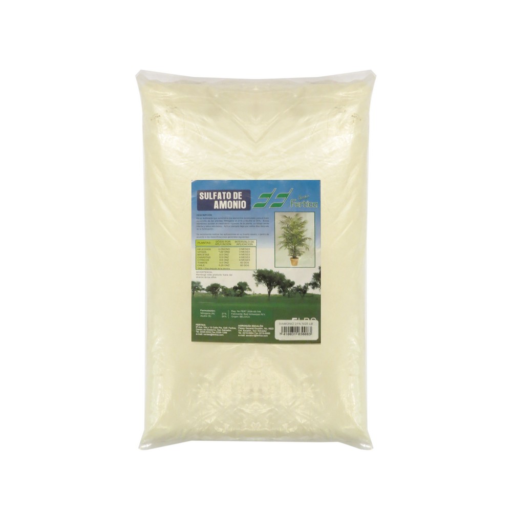 Abono sulfato amonio bolsa 25 lb (11.33 kg)