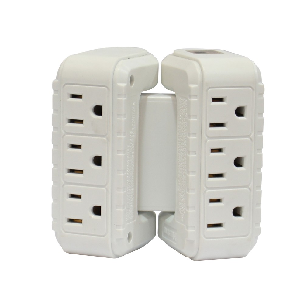 Toma multiple rotativo 6 salidas 15a 120vac