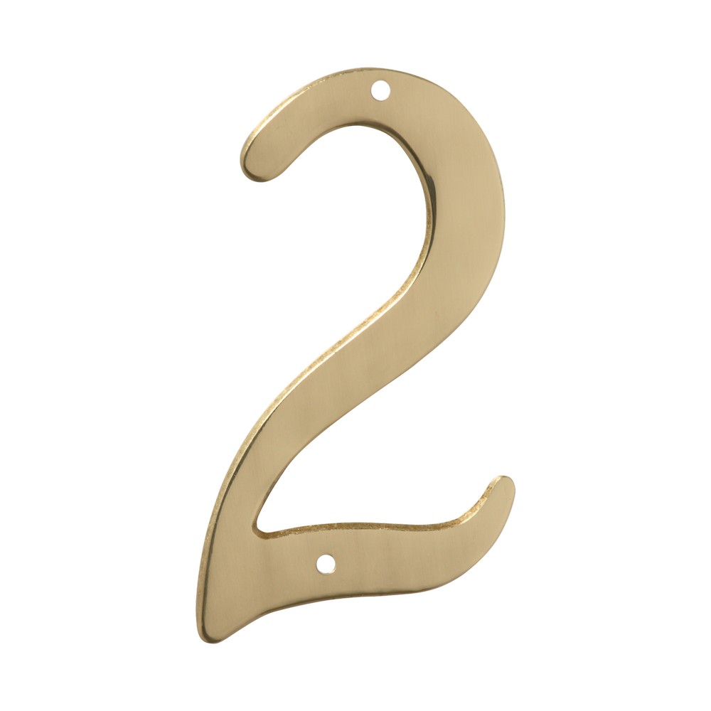 Número 2 dorado de 4 pulgadas