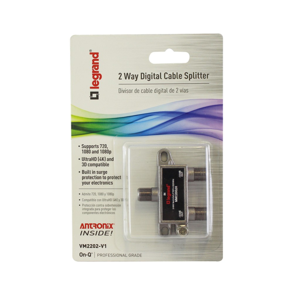 Spliter para cable coaxial 2 vias