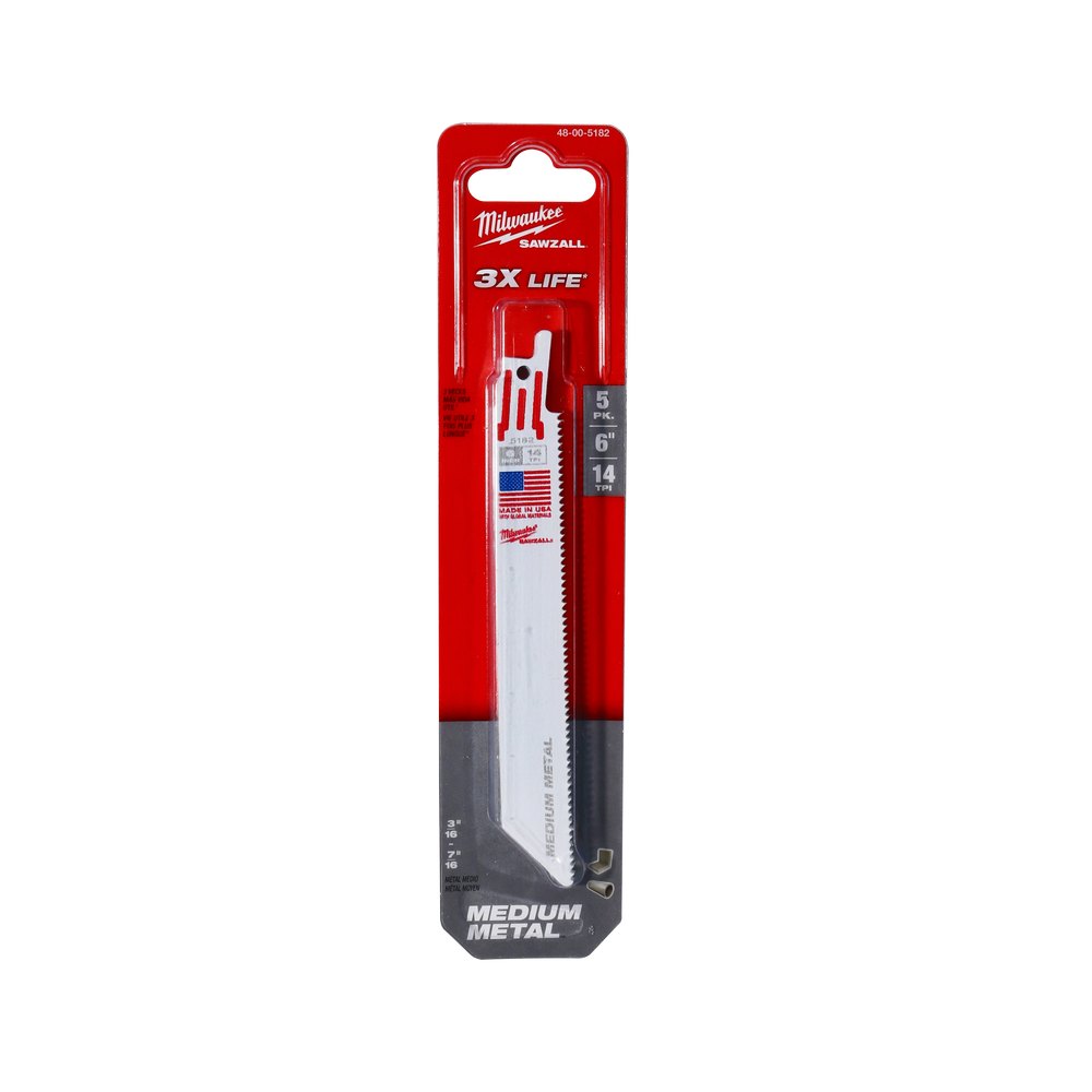 Segueta para sierra sable metal 14tpi 15.24 cm
