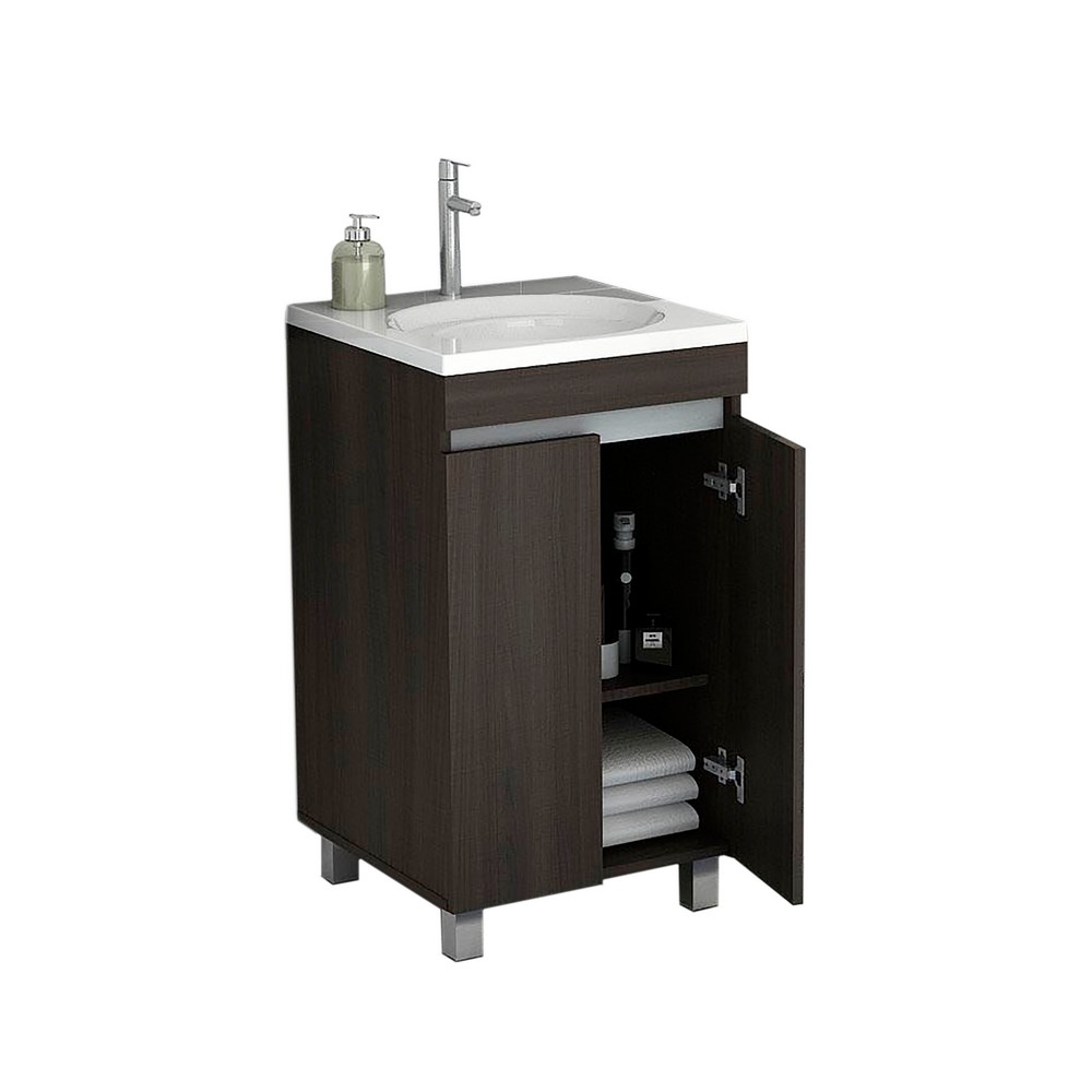 Gabinete con lavamanos roble - Gabinetes con lavamanos