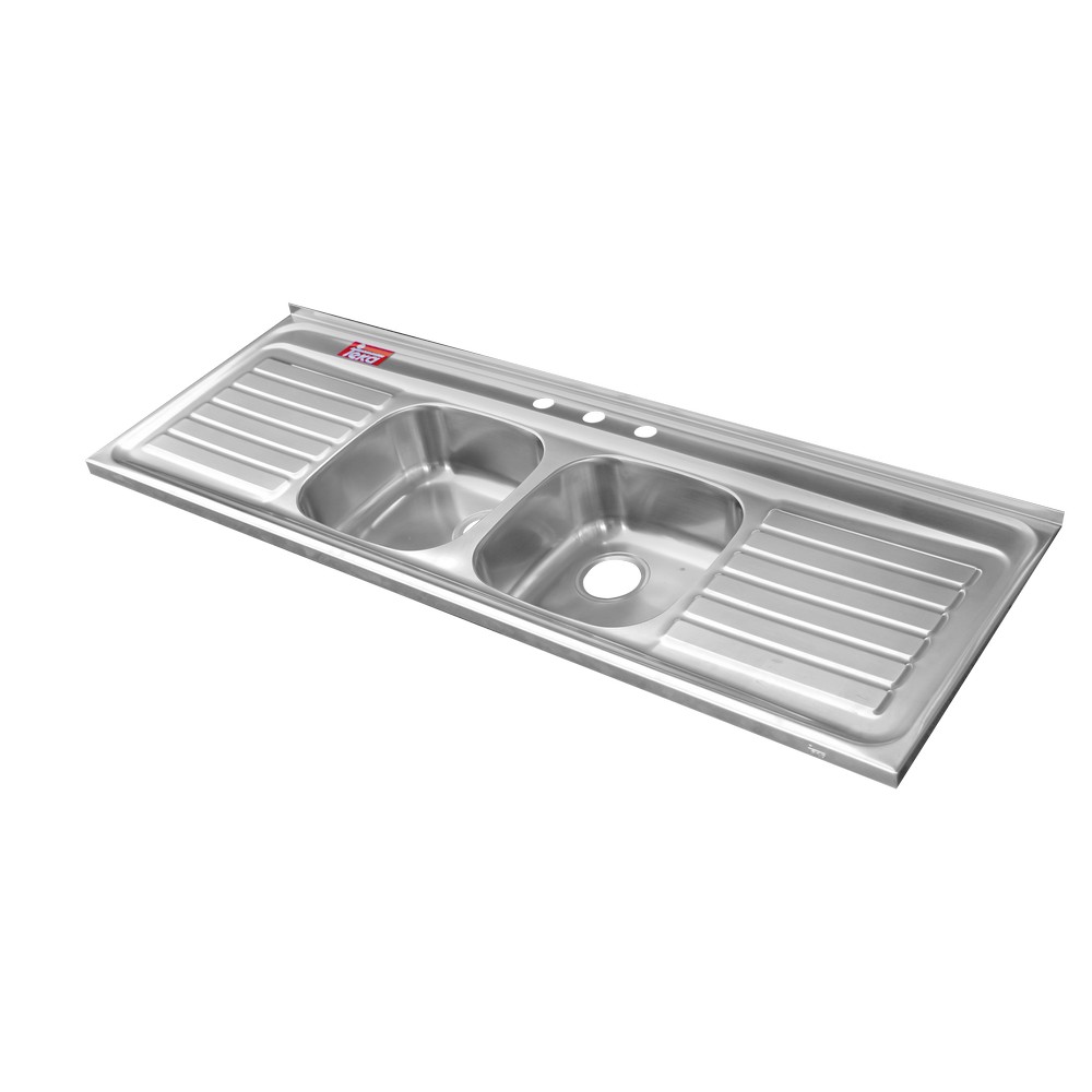 Fregadero de acero inoxidable, 150x50 cm, 2 pocetas - Fregaderos de acero inoxidable fregadero de acero inoxidable precio