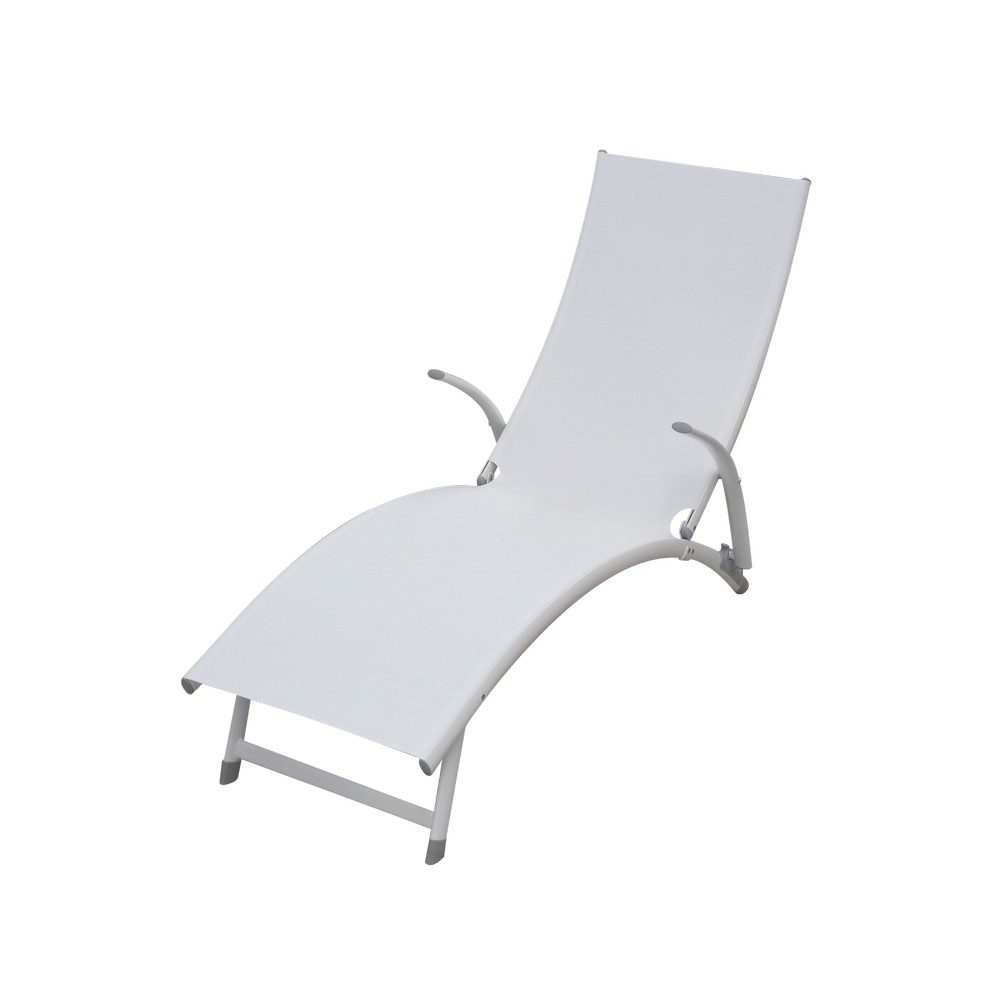 Silla chaise lounge 4 posiciones blanco 40184ta Sillas