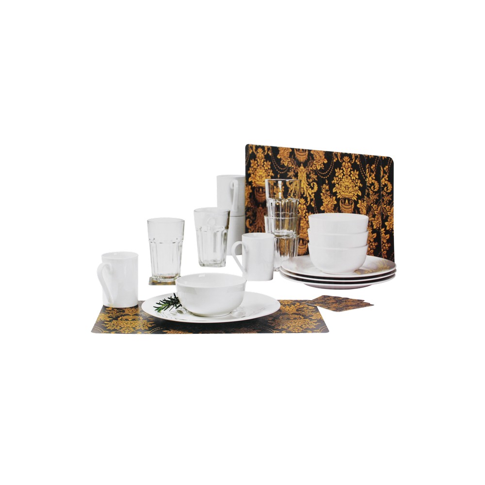 Vajilla redonda blanca traditional ttu-t1667 s/24