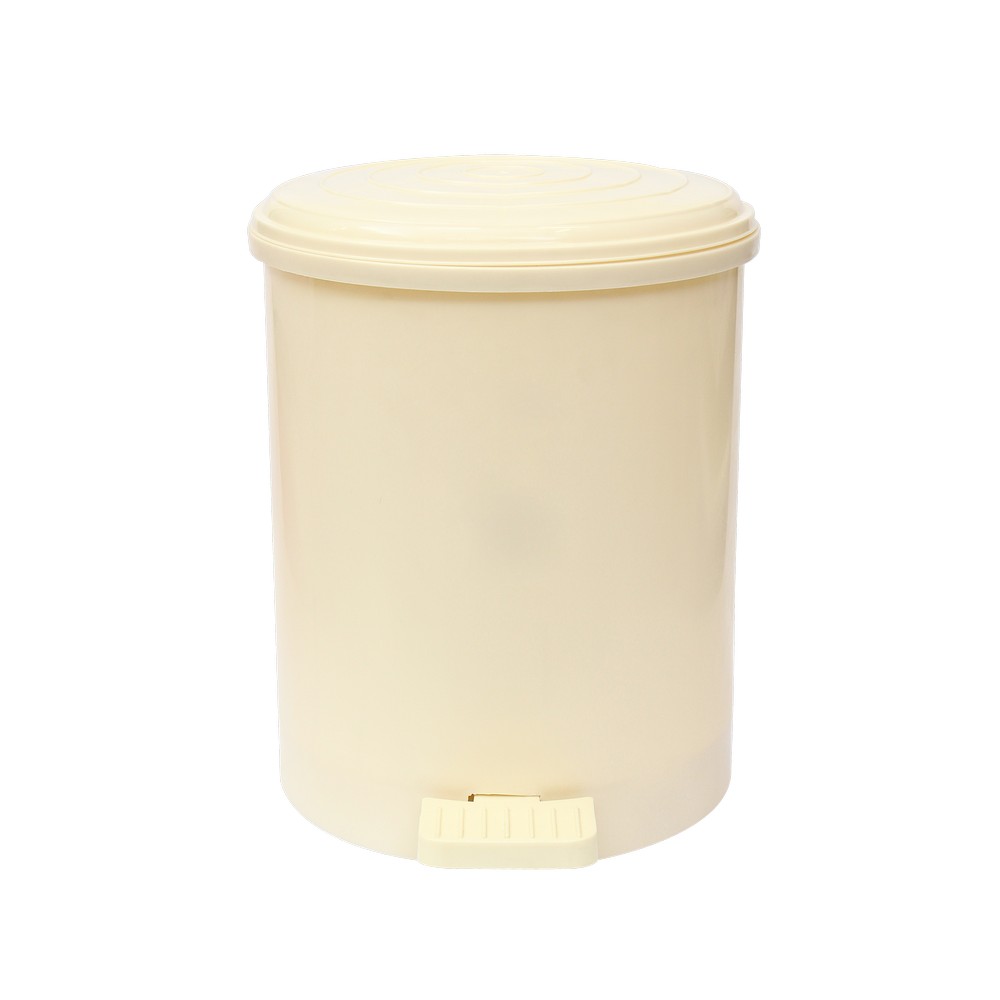 BASURERO PLASTICO DE PEDAL 15LT BEIGE