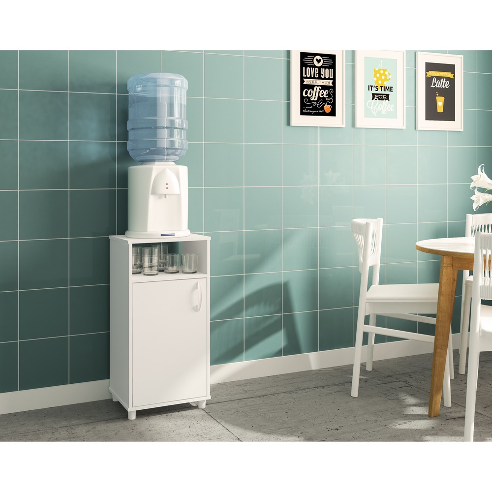Mueble para dispensador de agua, color blanco. - Cocina