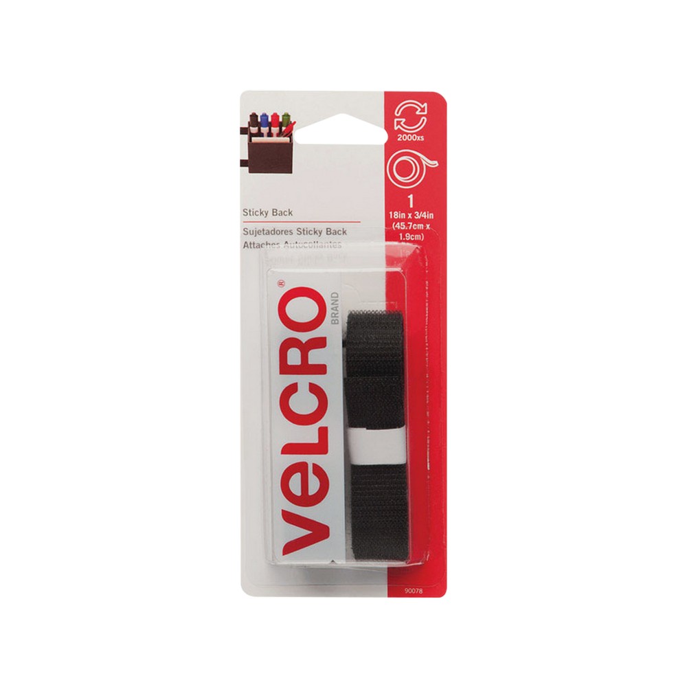 Velcro adhesivo blanco 3/4 pulg 4 unidades