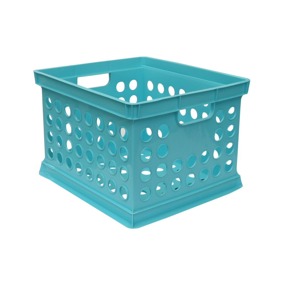 Canasta organizadora, color aqua. - Cestas