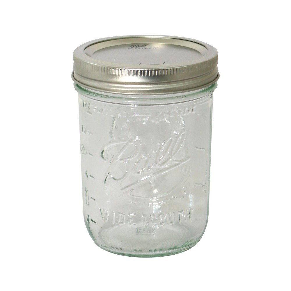 Frasco de vidrio con tapa para alimentos 16 oz