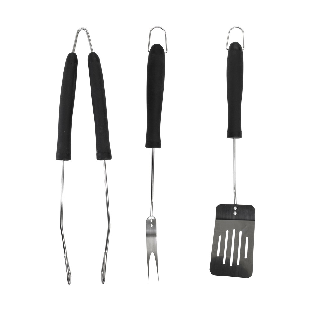 Utensilios para parrilla con mango plastico 3 unidades