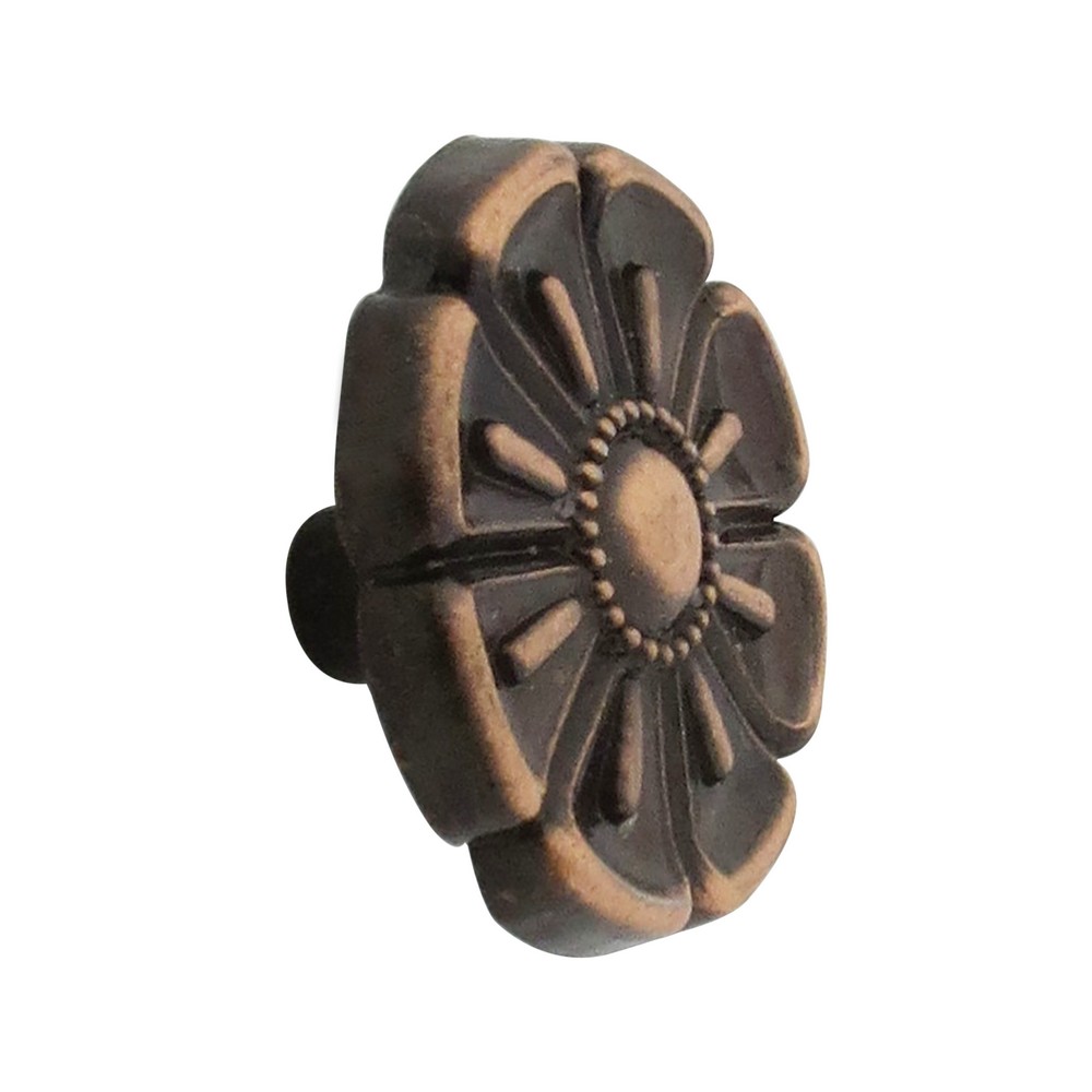 Halador botón cobre antiguo 1 3/8 in