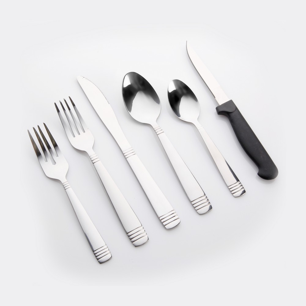 Set de cubiertos acero inoxidable 24 pzas