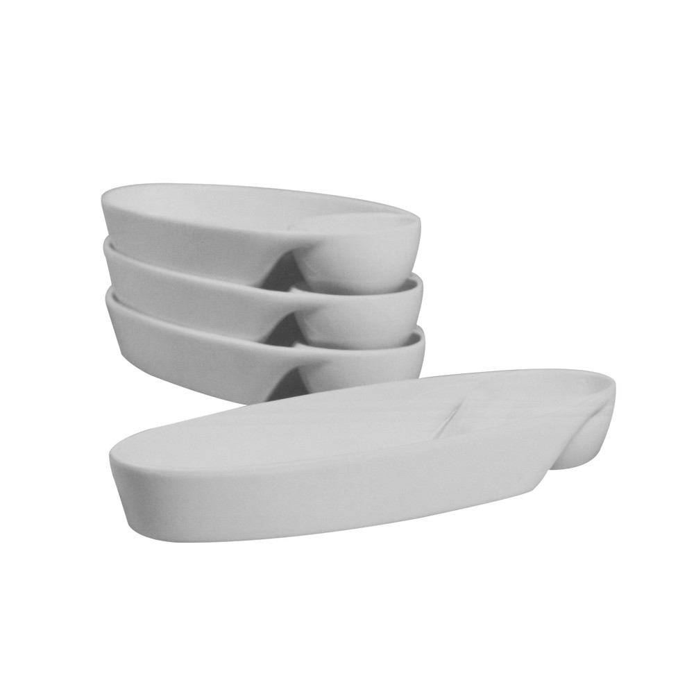 BOWL PORCELANA CON DIVISION BLANCO TTU-T1321 S/4