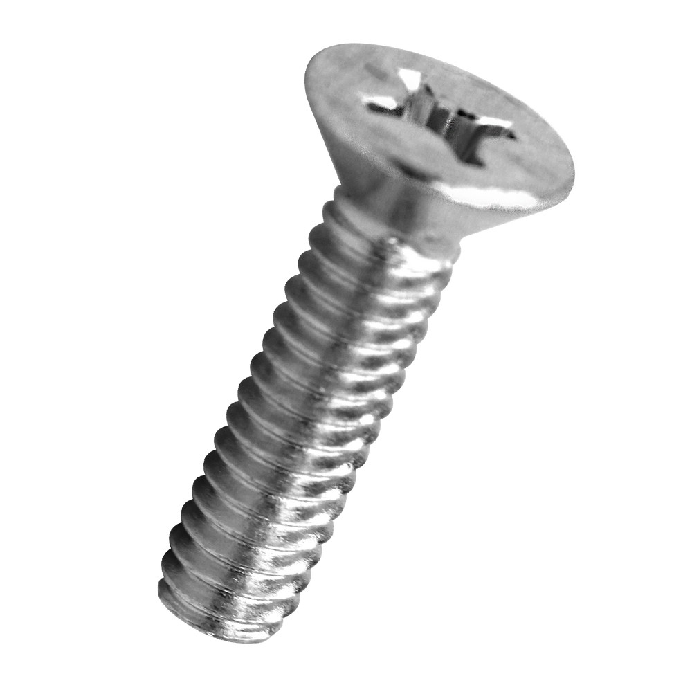 Tornillo maquina cabeza plana plano 6 32 x 11/4