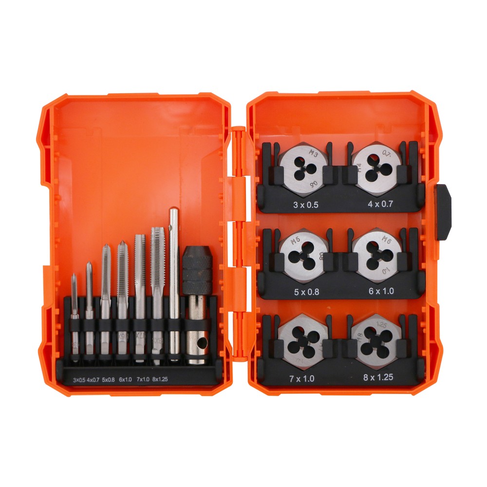 Juego de tarraja para pernos 3-8mm 13 unidades
