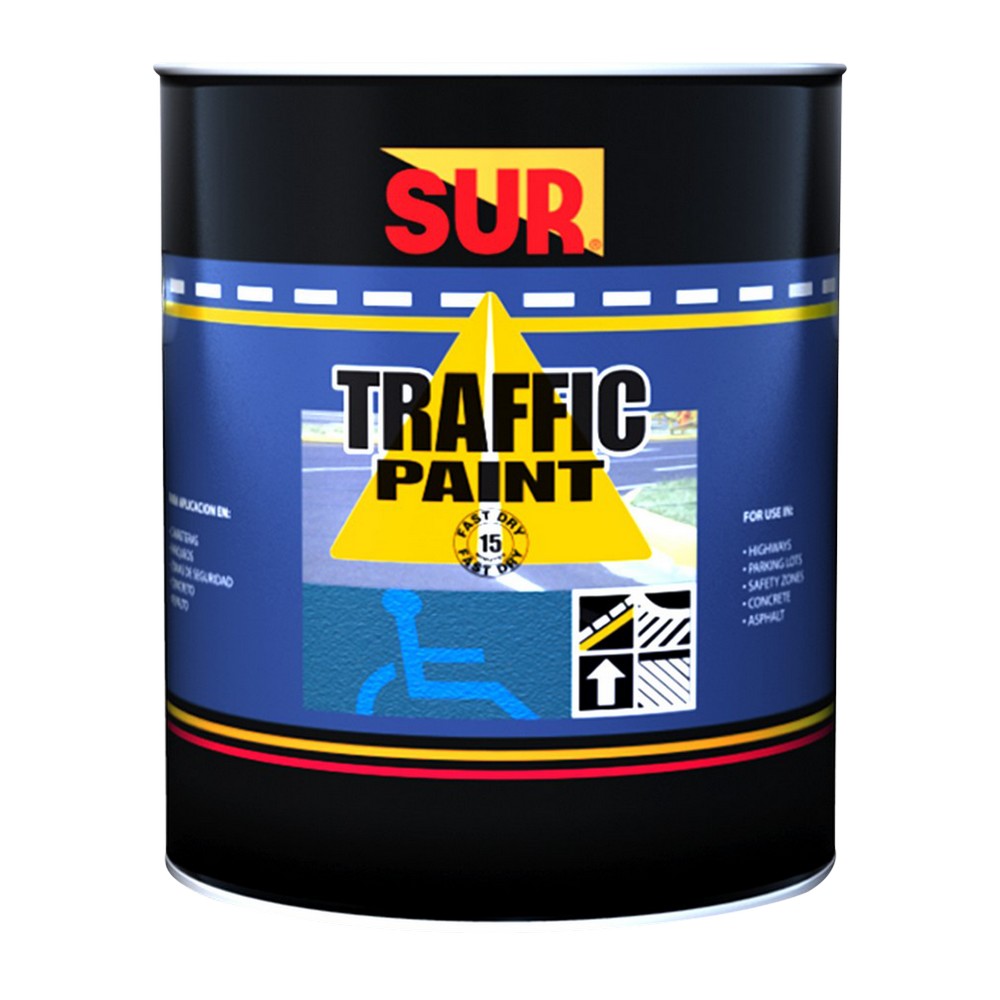 Pintura esmalte amarilla para tráfico 1 gal (3.78 l)