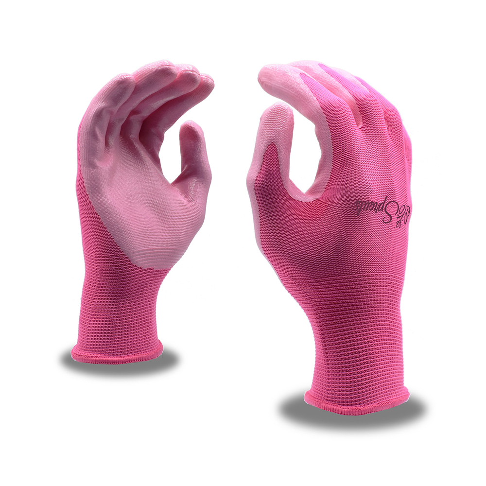 G & F 15226 M Guantes de jardinería, trabajo con revestimiento de nitrilo  guantes de la mujer, paquete de 6 pares