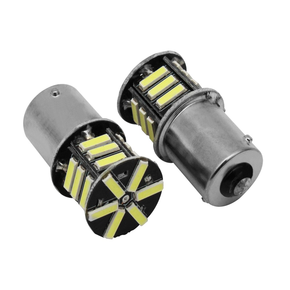 Foco para carro led 1 contacto 1073 blanco 12v 2 pzas
