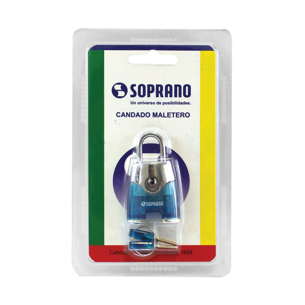 CANDADO PARA EQUIPAJE 30MM AZUL SOPRANO 0010-44