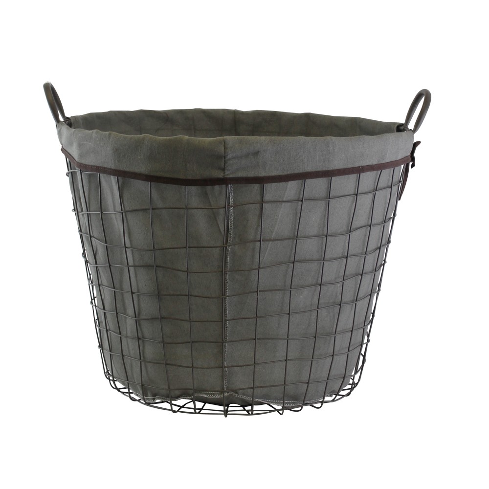 Cesta para ropa con tela 53x40cm 136100130 - Cestas para lavandería