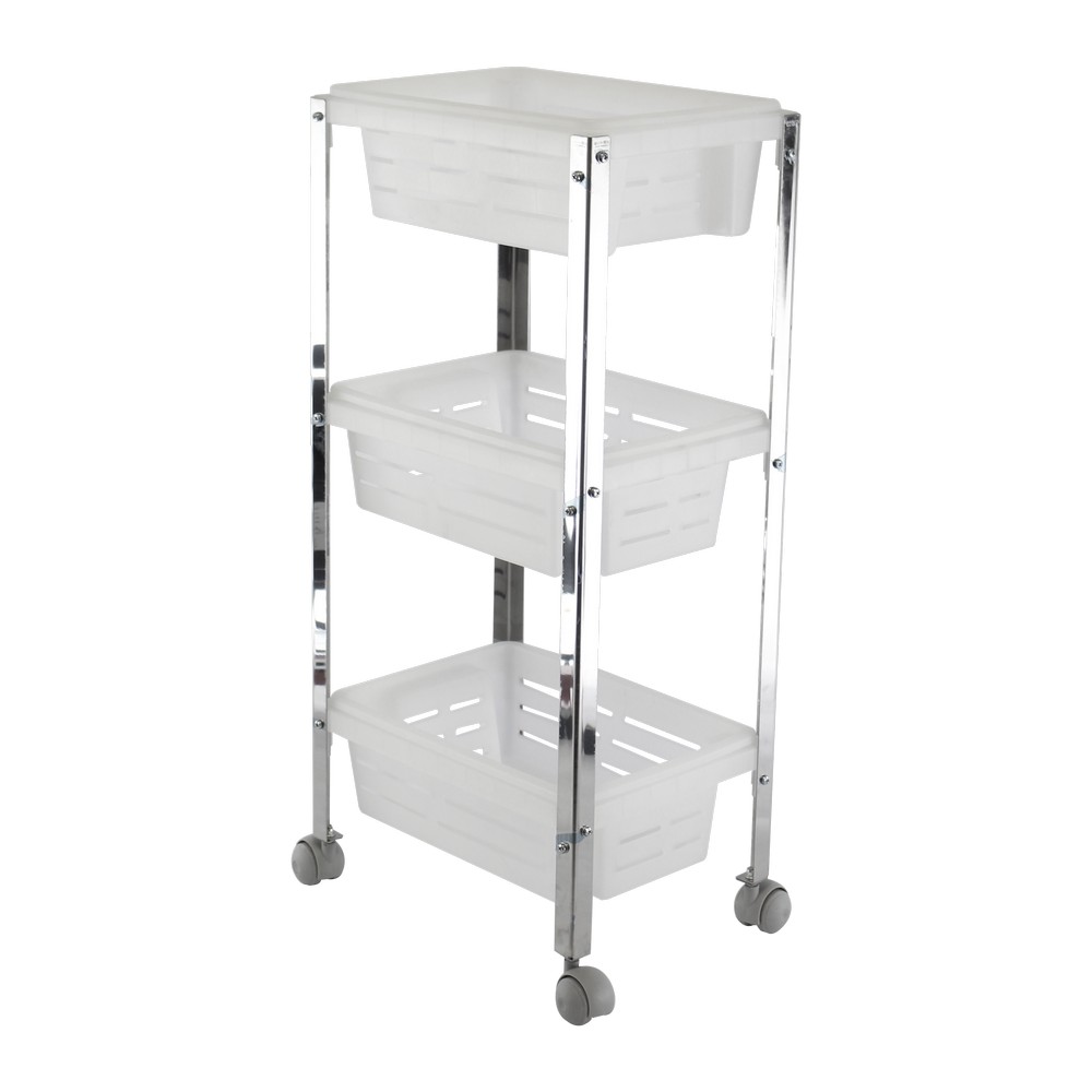 Organizador acero inoxidable 3 peldaños blanco 2095/200