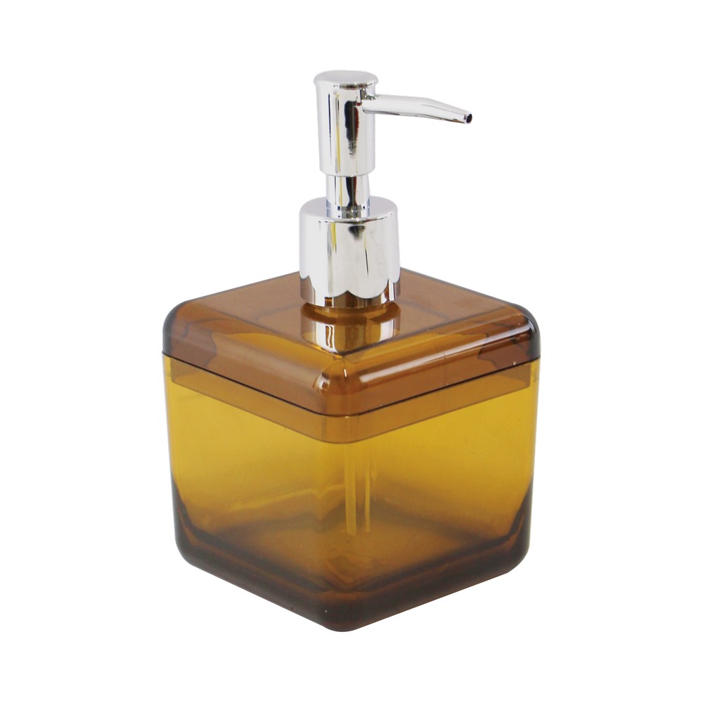 Dispensador de jabón líquido para baño plástico 330ml amarillo
