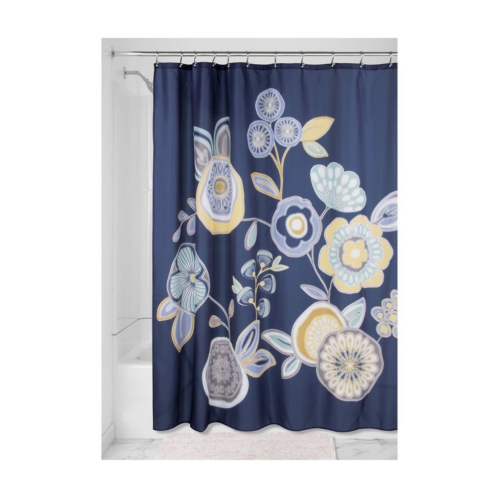 Cortina para baño garden floral azul