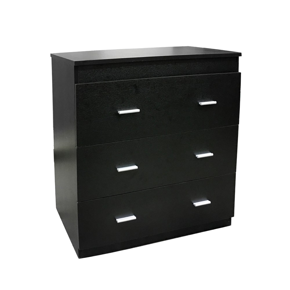 Gavetero 3 cajones negro Gaveteros y closets