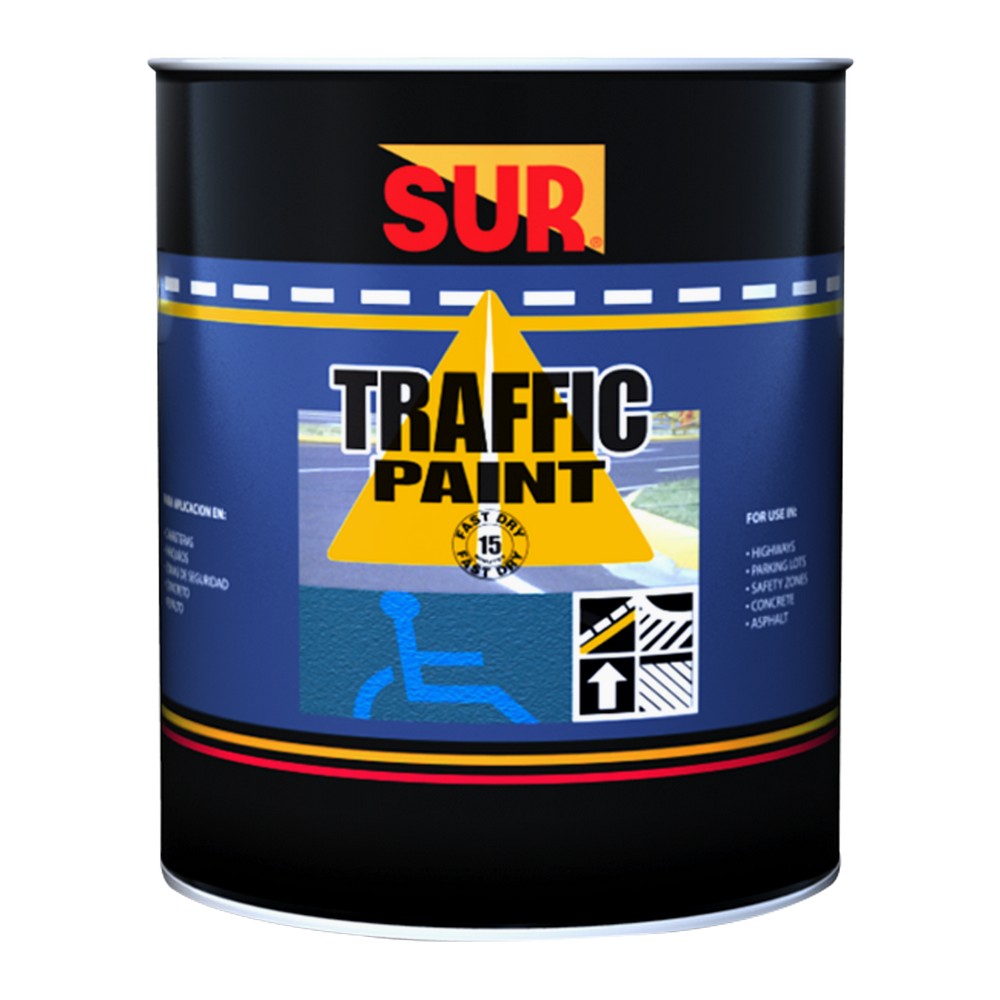 Pintura latex amarilla para tráfico 1/4 gal (0.946 l)