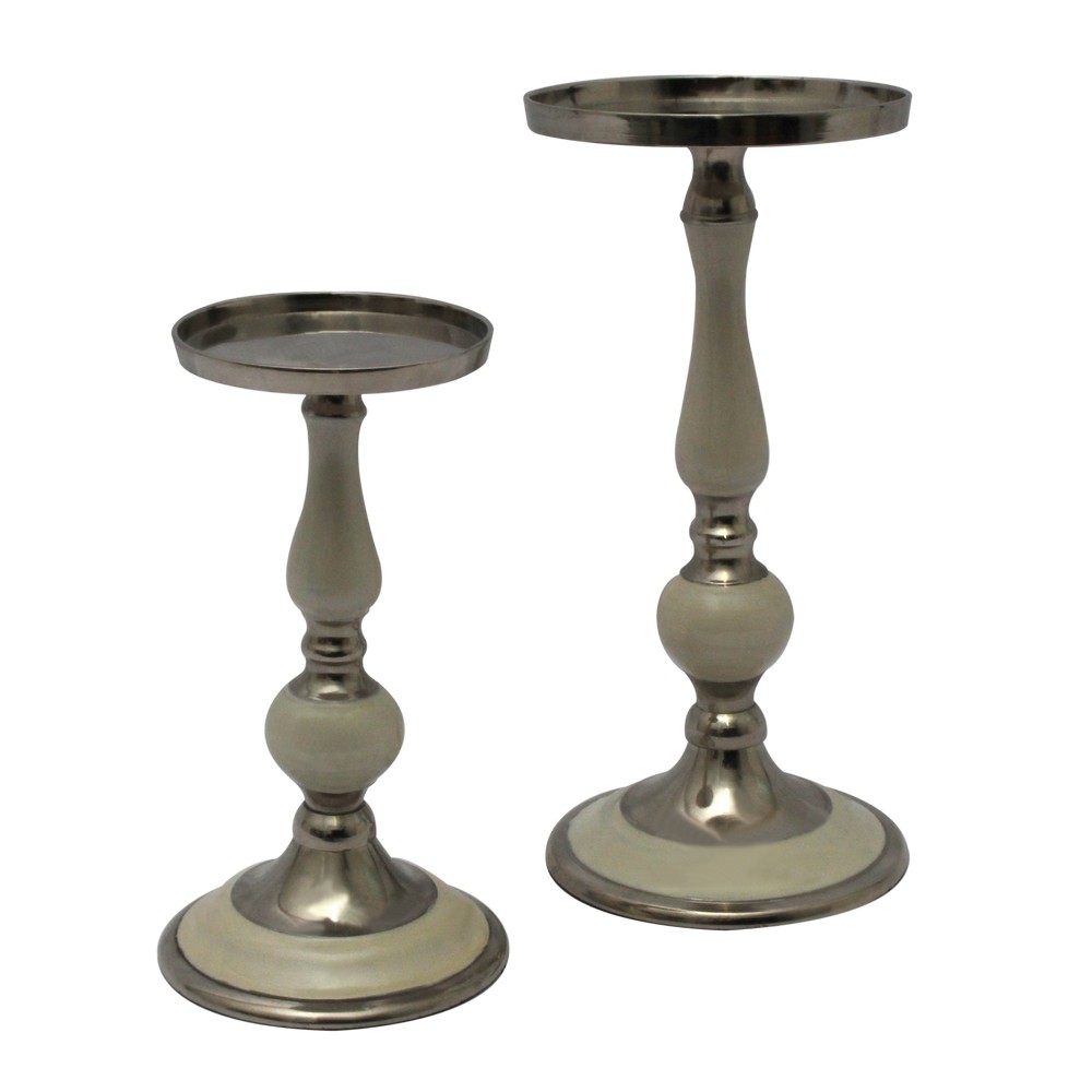 Candelabro de aluminio 3 pzas