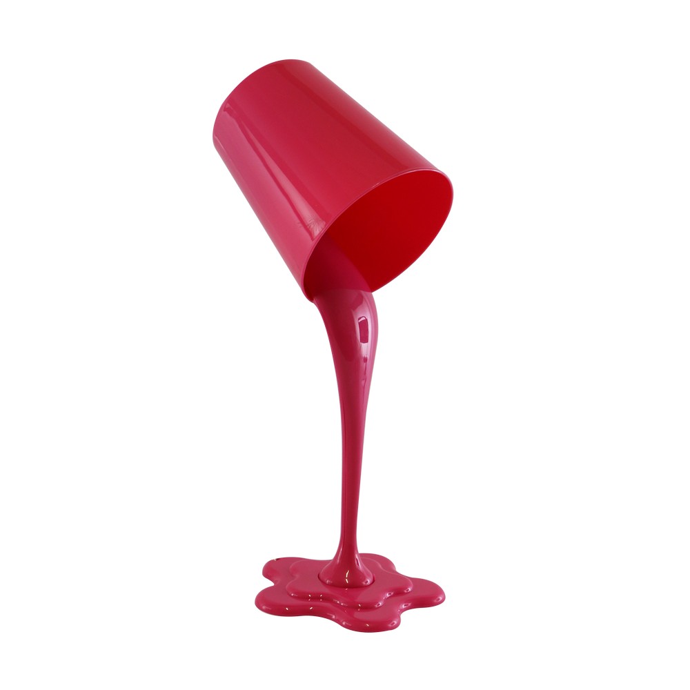 Lampara de mesa e27 1x40w 16x36cm rosada