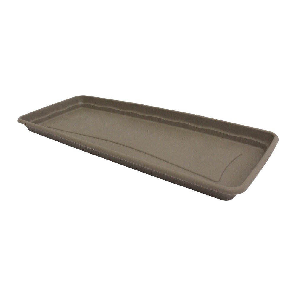 Plato rectangular 47 x 19 cm taupe plastiken 7601