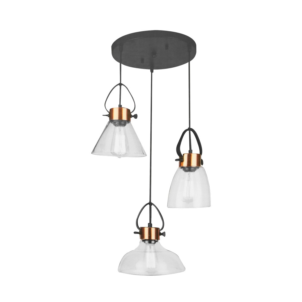 Lampara colgante negra 253022p3bk/acop Lámparas de techo colgante