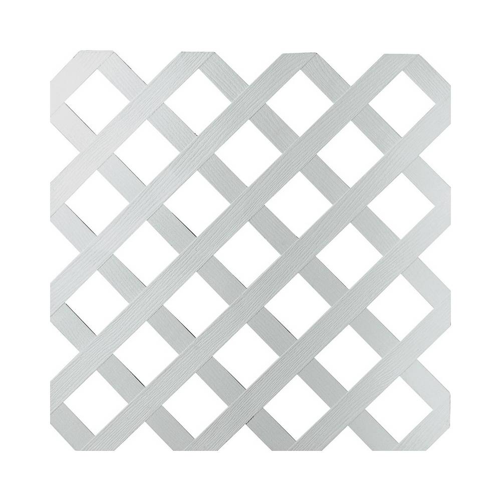 Celosía plástica blanca 1.22 x 2.44 m - 69.85 mm (4 x 8 pies - 2.3/4 pulg)