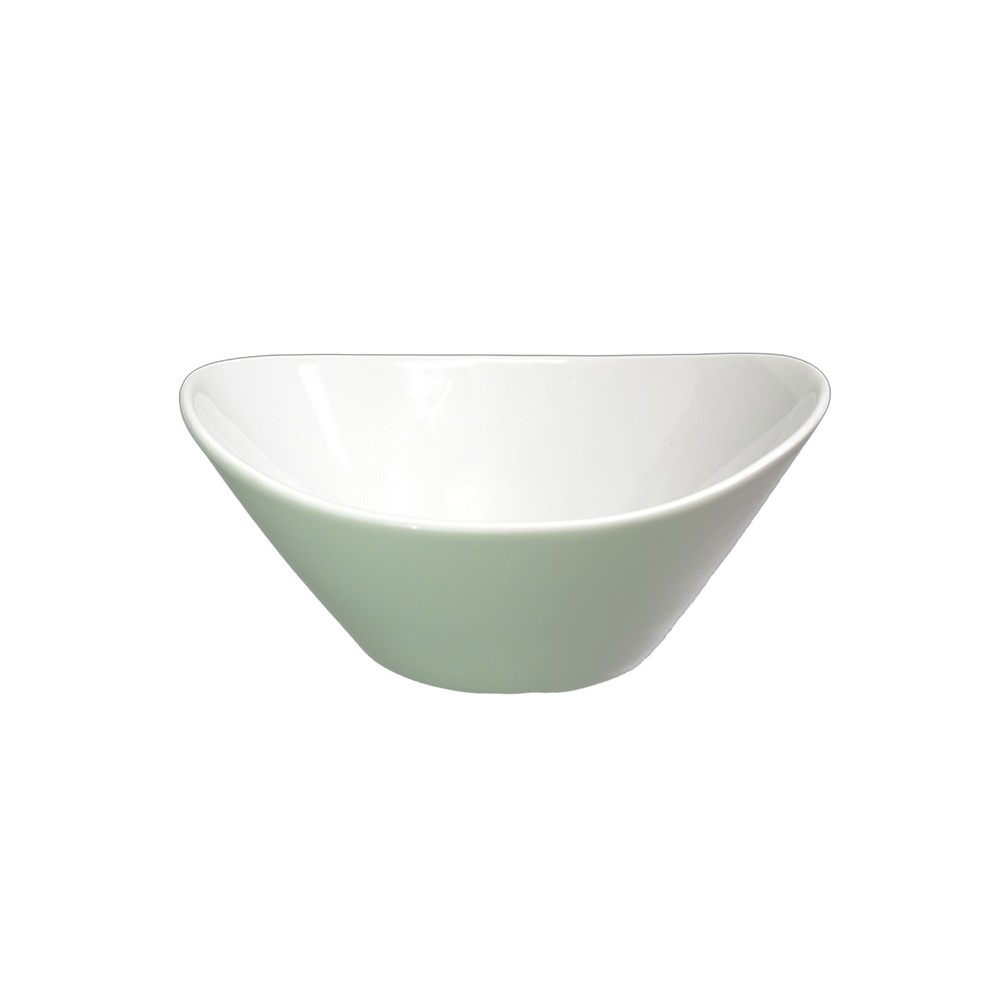 Bowl de cerámica ovalado blanco