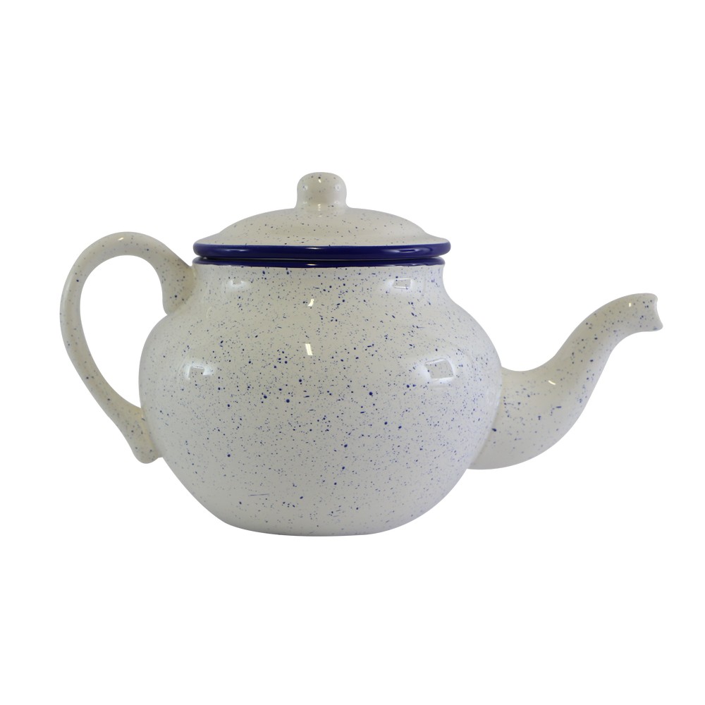 Tetera de ceramica detalles azules 34850