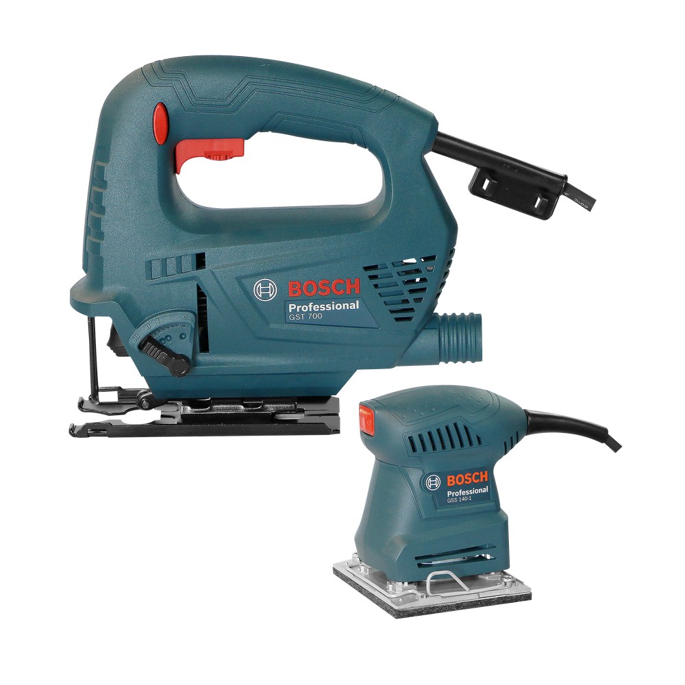 Sierra caladora 500w + lijadora orbital 1/4 220w gst 700+gss 140-1