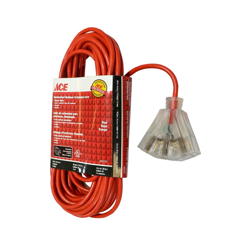 Extensión eléctrica 50 pies 3 salidas calibre 16x3 EXTENSIONES PARA
