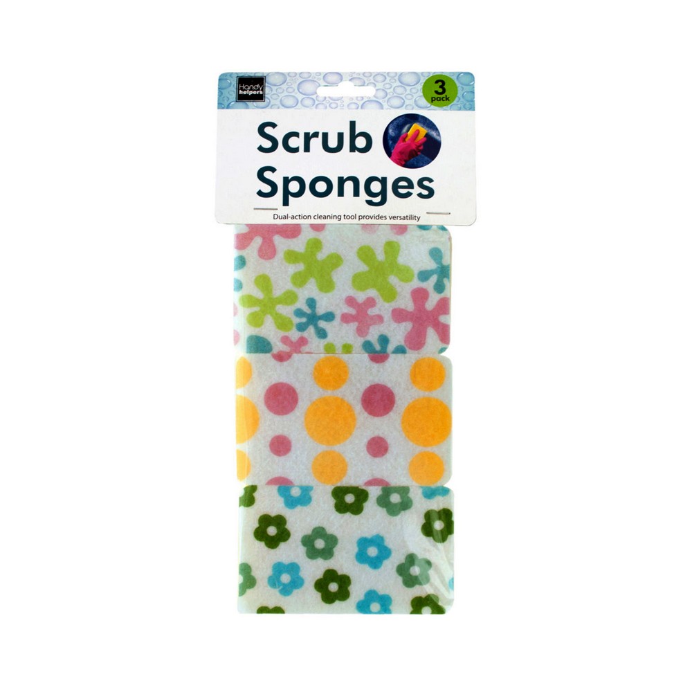 Esponja para cocina flores 3 pzas