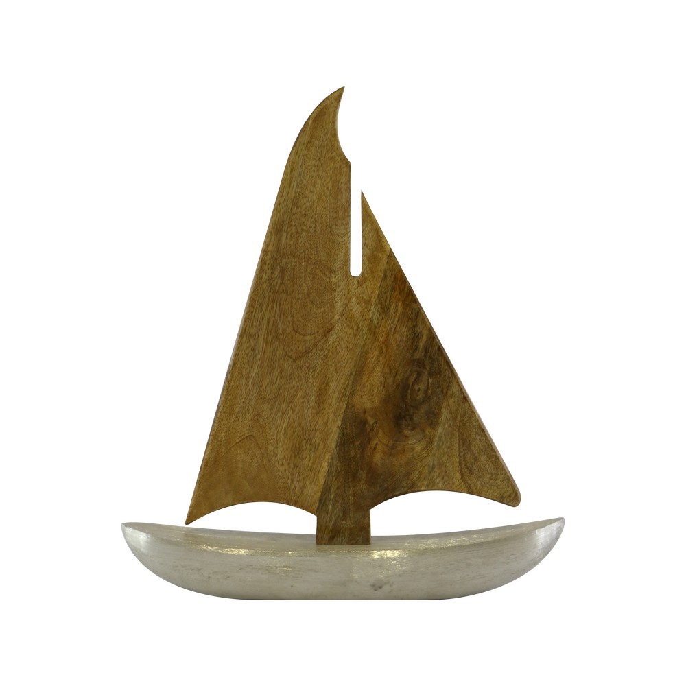 Adorno barco madera aluminio - Otros Adornos
